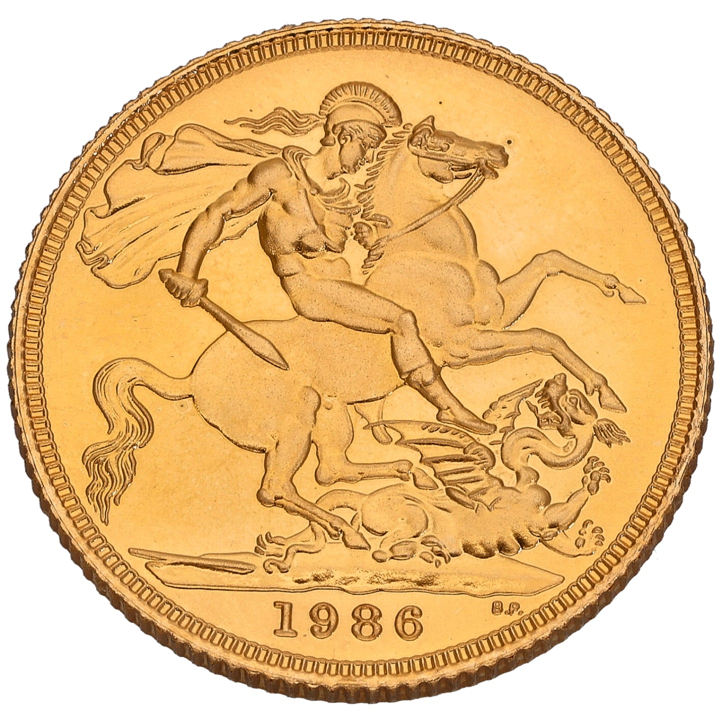 22ct Gold Queen Elizabeth II Full Sovereign Coin 1986