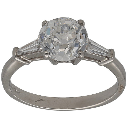 Platinum 1.76ct Laboratory Grown Diamond Trilogy Ring Size L