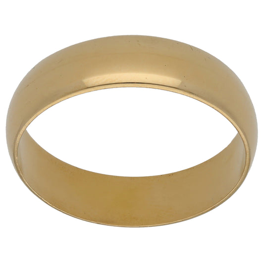 9ct Gold Plain Wedding Ring Size X