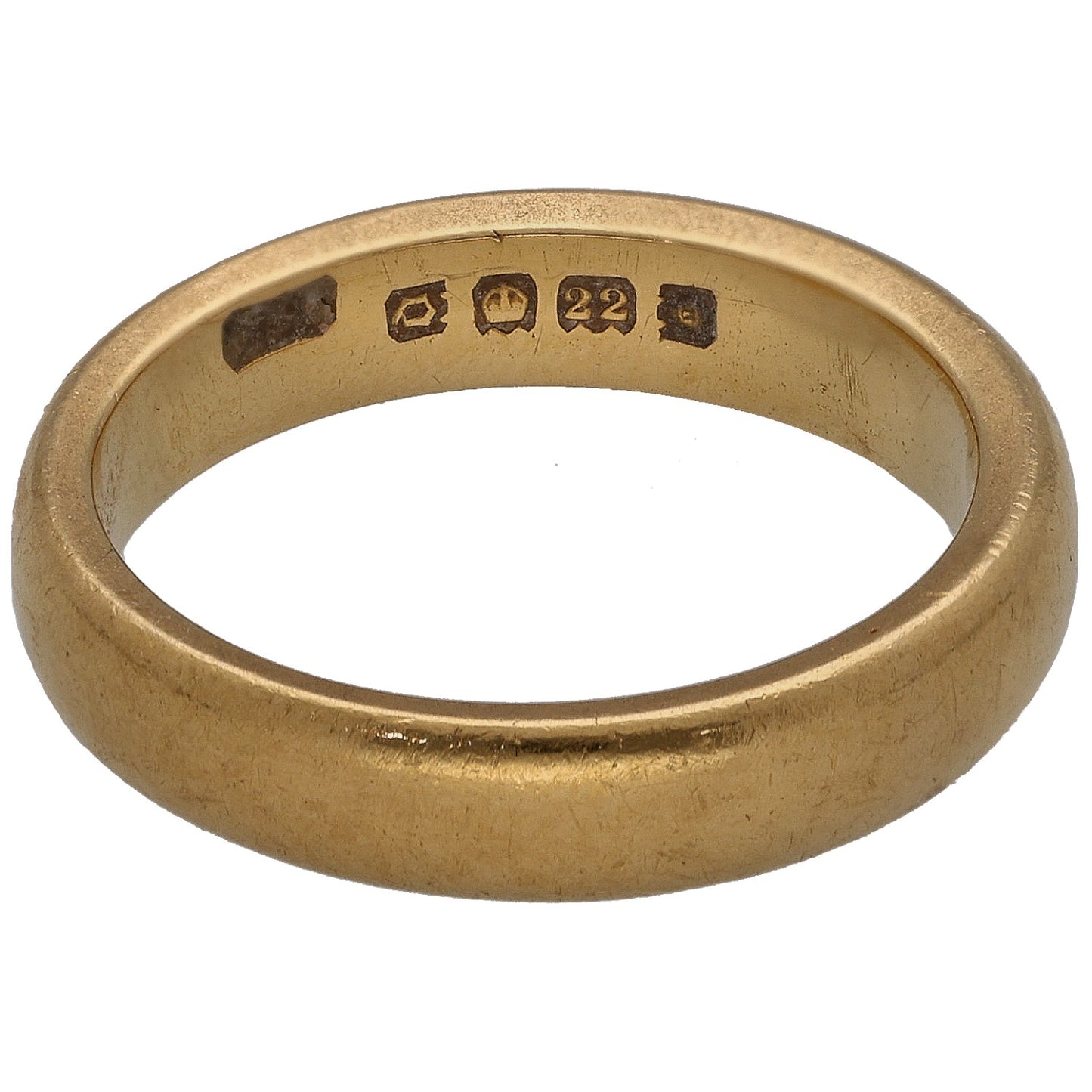 22ct Gold Plain Wedding Ring Size L