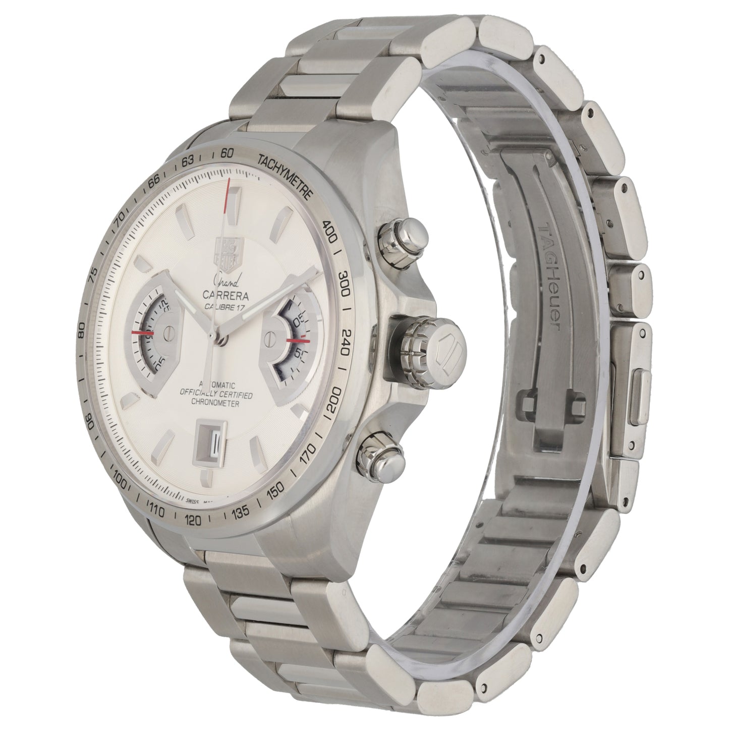 Tag Heuer Grand Carrera CAV511B 43mm Stainless Steel Watch