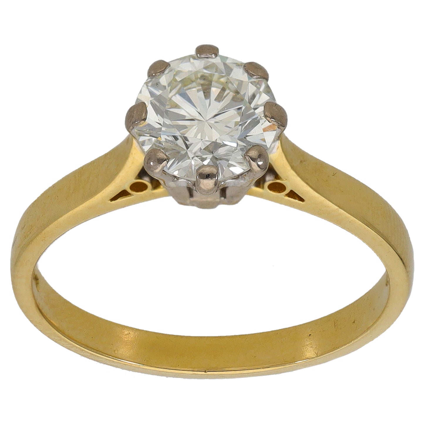 9ct Gold 1.09ct Diamond Solitaire Ring Size M
