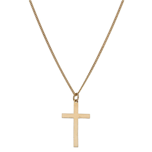 9ct Gold Cross Pendant With Chain