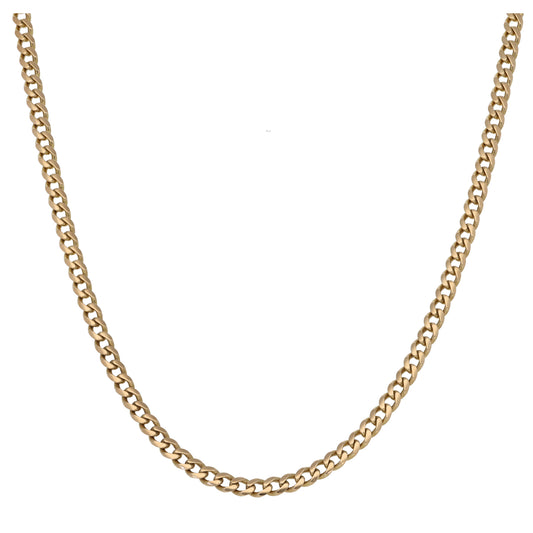 9ct Gold Curb Chain 18"