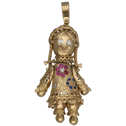 9ct Gold Imitation Dolly Pendant