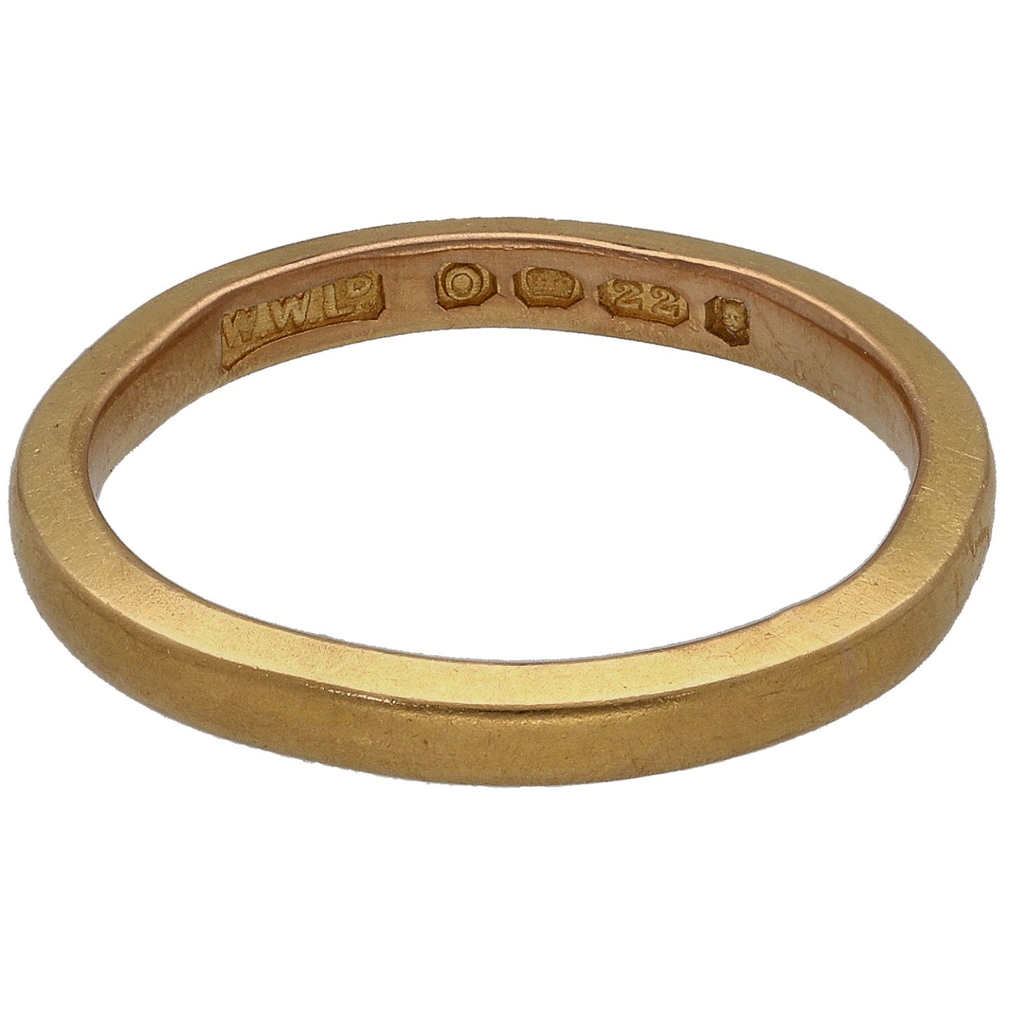 22ct Gold Plain Wedding Ring Size K