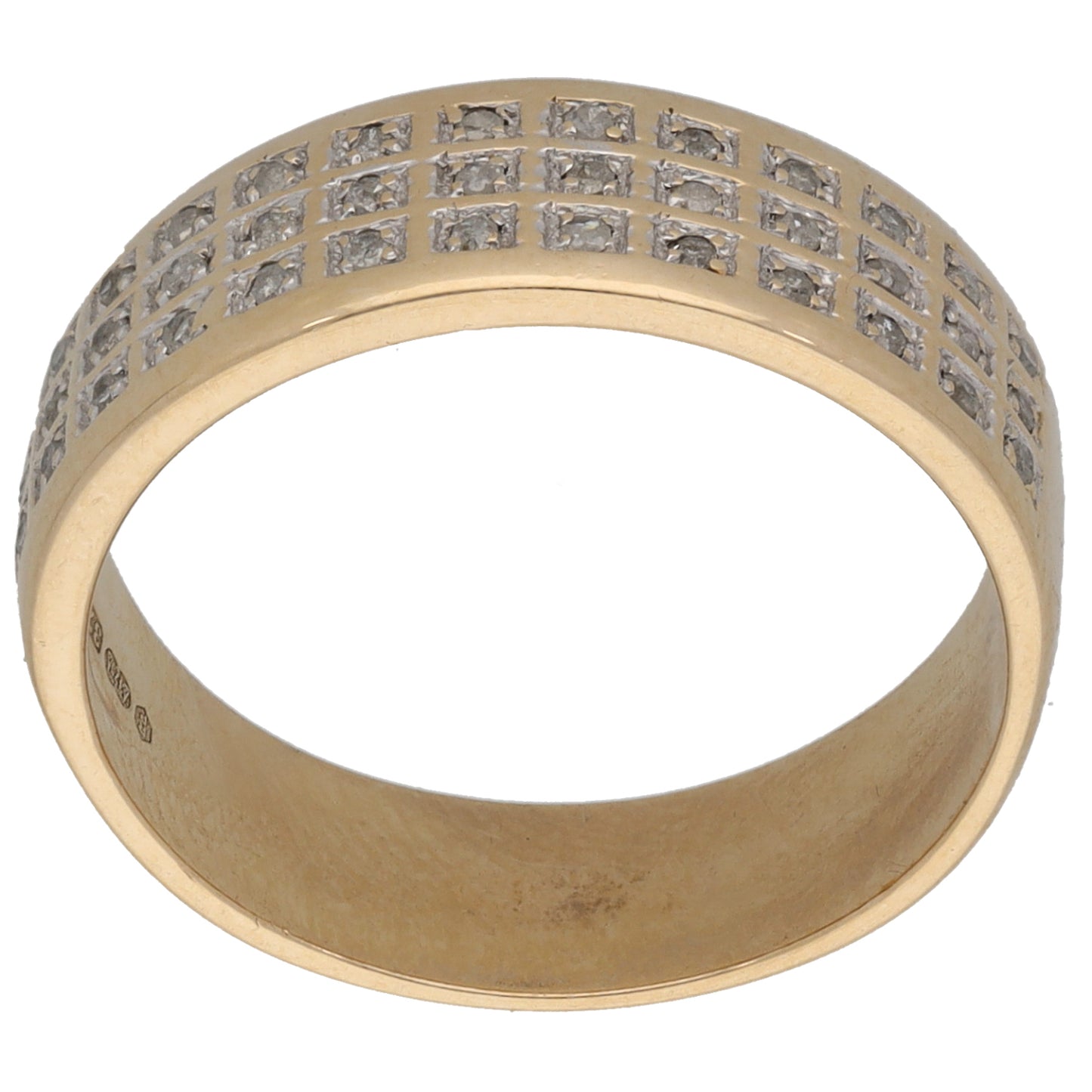 9ct Gold 0.20ct Diamond Alternative Ring Size Q