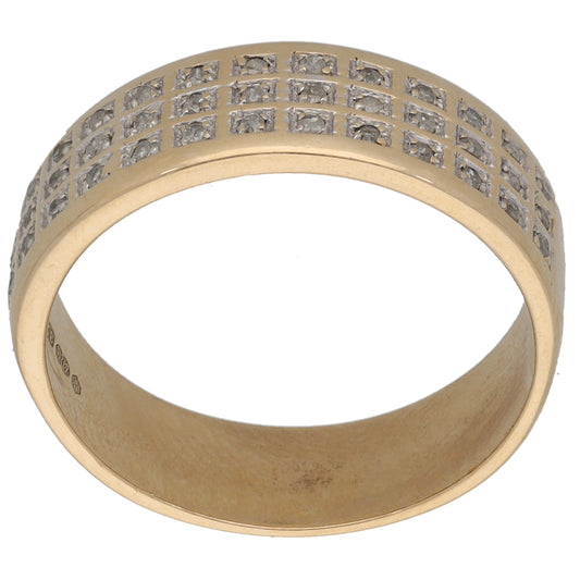 9ct Gold 0.20ct Diamond Alternative Ring Size Q