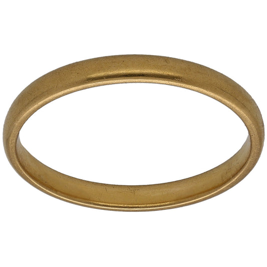 22ct Gold Plain Wedding Ring Size L