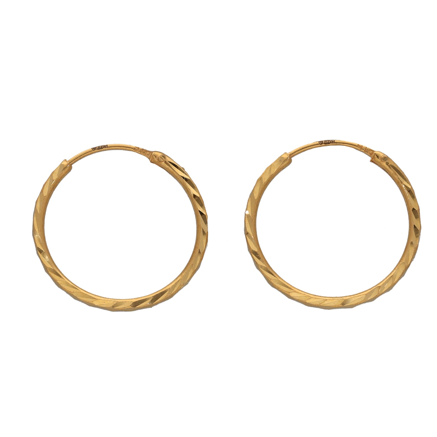 New 22ct Gold Hoop Earrings