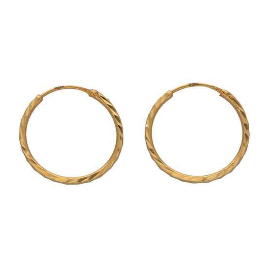 New 22ct Gold Hoop Earrings