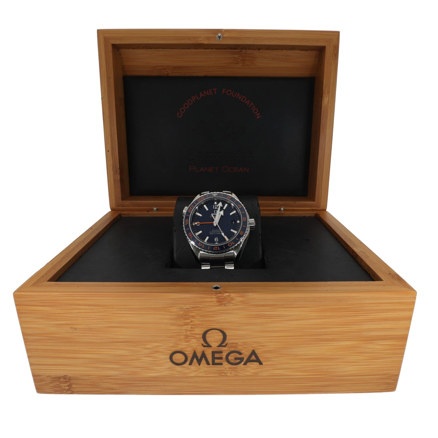 Omega Planet Ocean 232.30.44.22.03.001, blue dial, stainless steel, box image