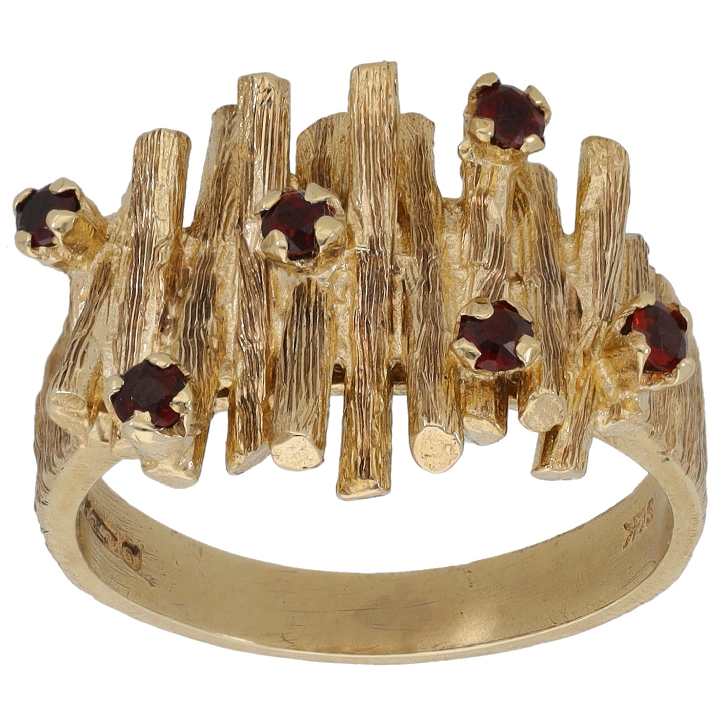 9ct Gold Garnet Dress/Cocktail Ring Size N