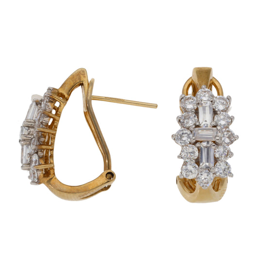 9ct Gold Cubic Zirconia Dress/Cocktail Earrings