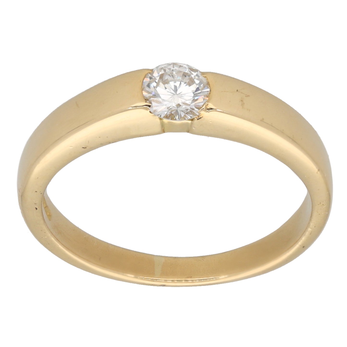 18ct Gold 0.40ct Diamond Solitaire Ring Size N