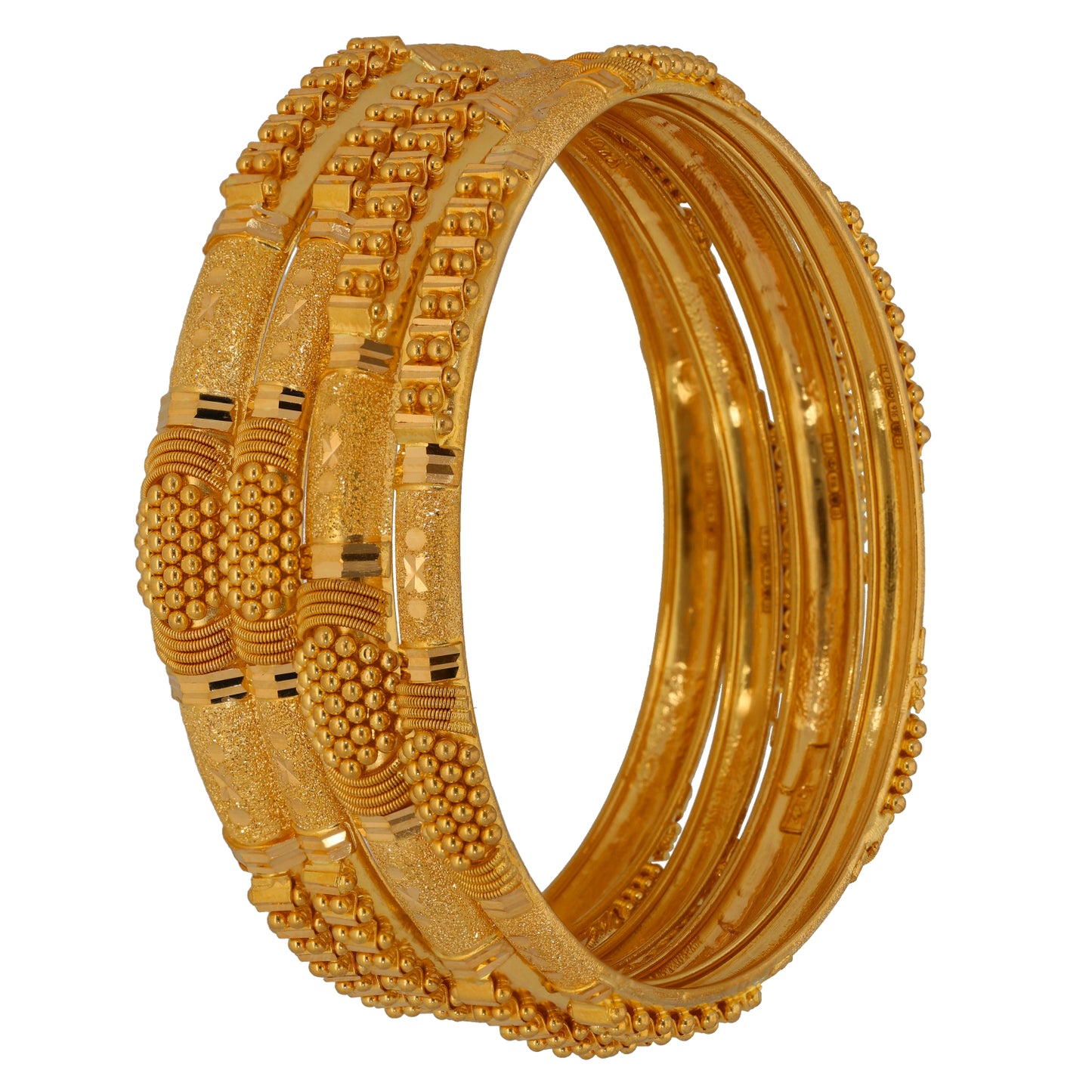 22ct Gold Set of 4 Bangles