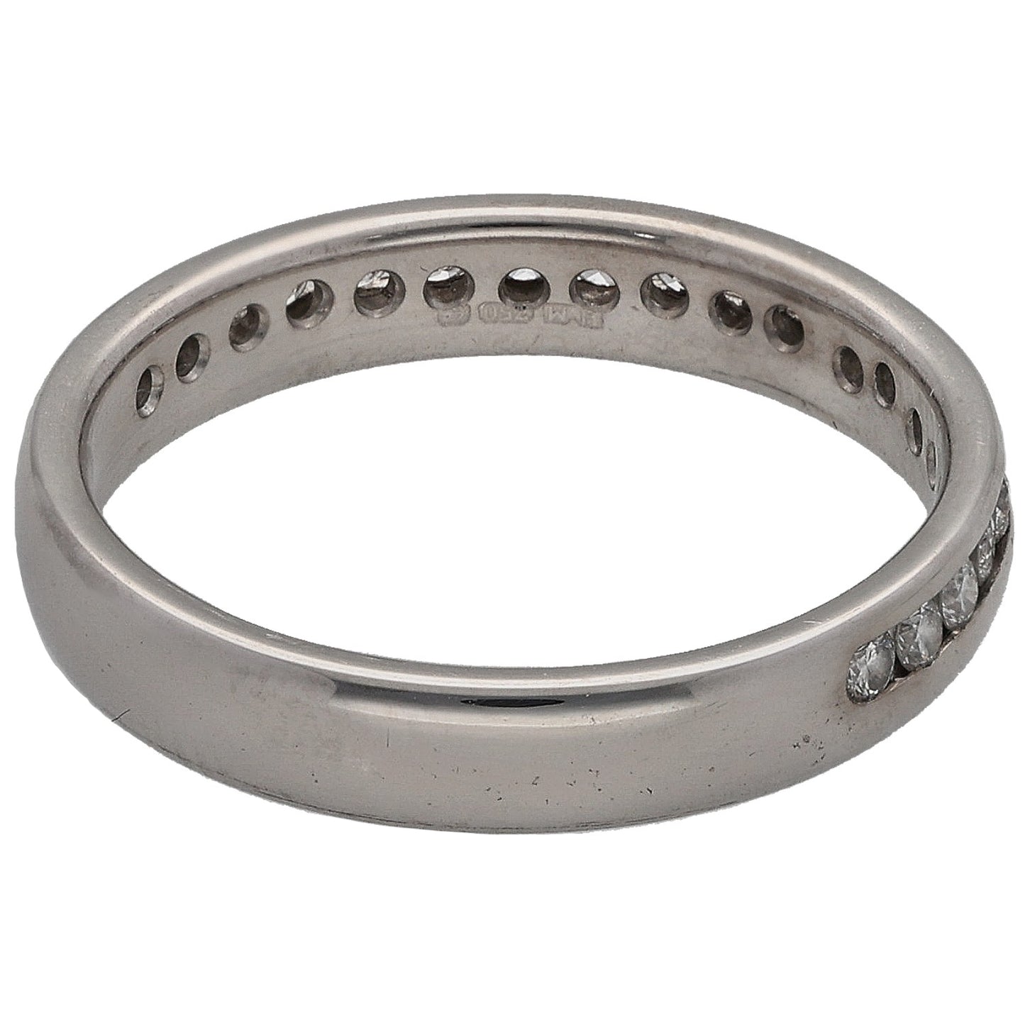 18ct White Gold 0.20ct Diamond Half Eternity Ring Size L