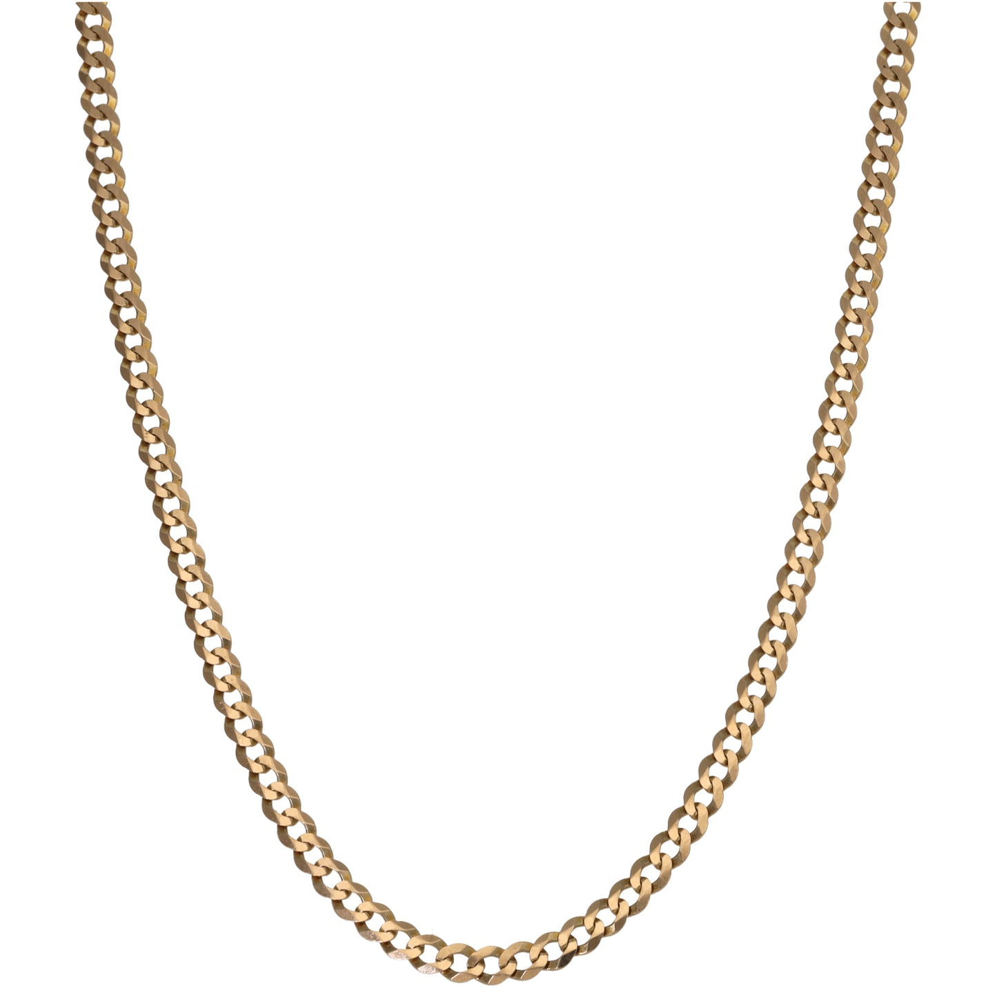 9ct Gold Curb Chain 18"
