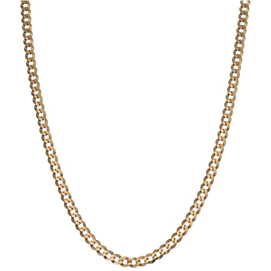 9ct Gold Curb Chain 18"