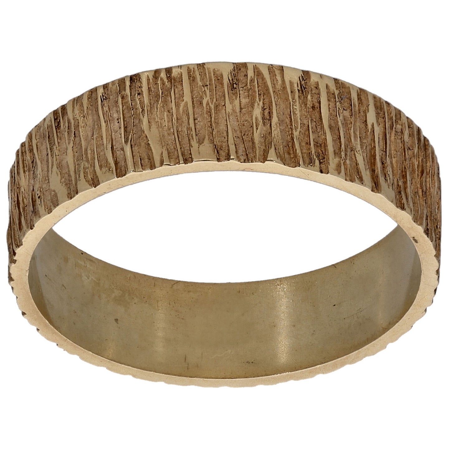 9ct Gold Patterned Wedding Ring Size M