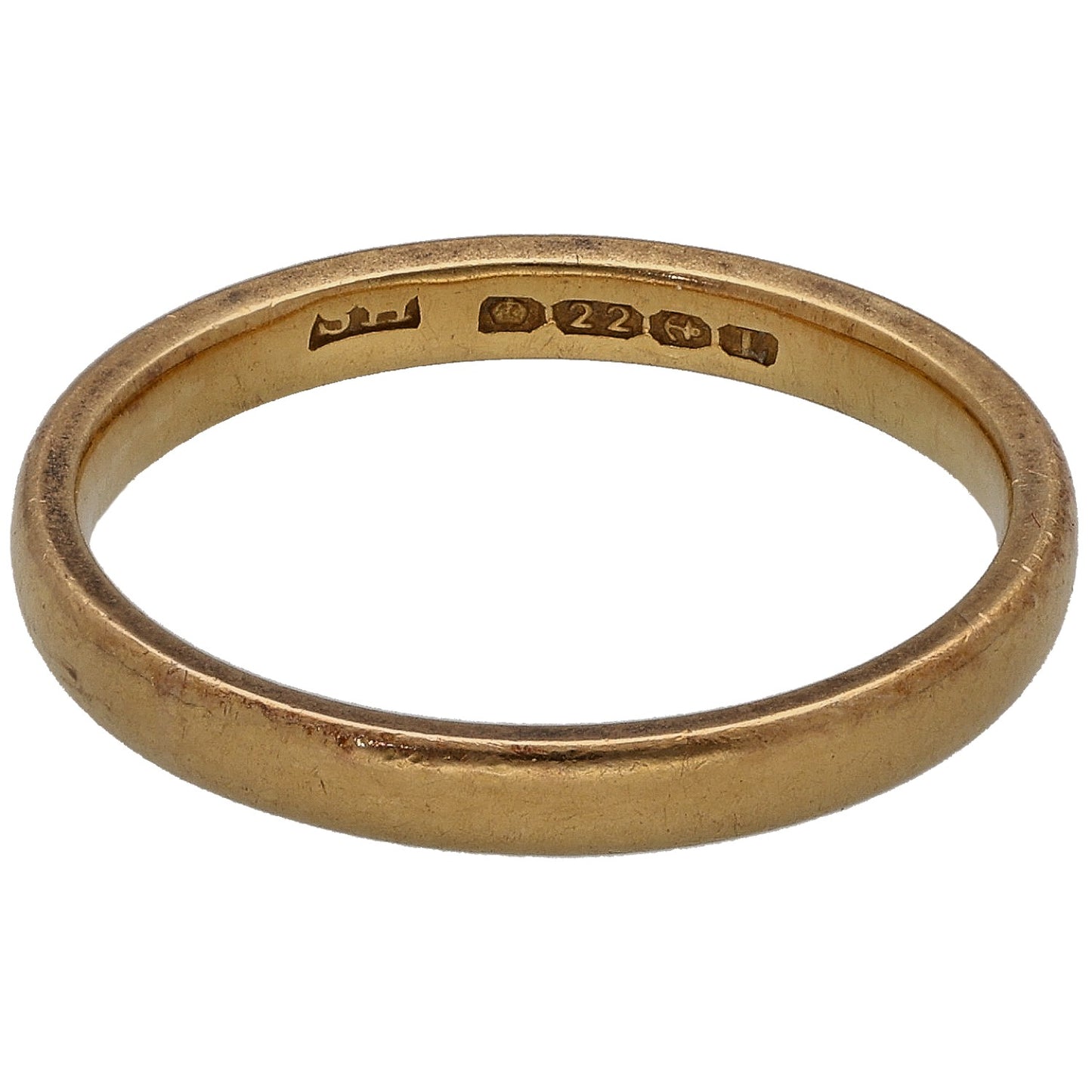 22ct Gold Plain Wedding Ring Size K