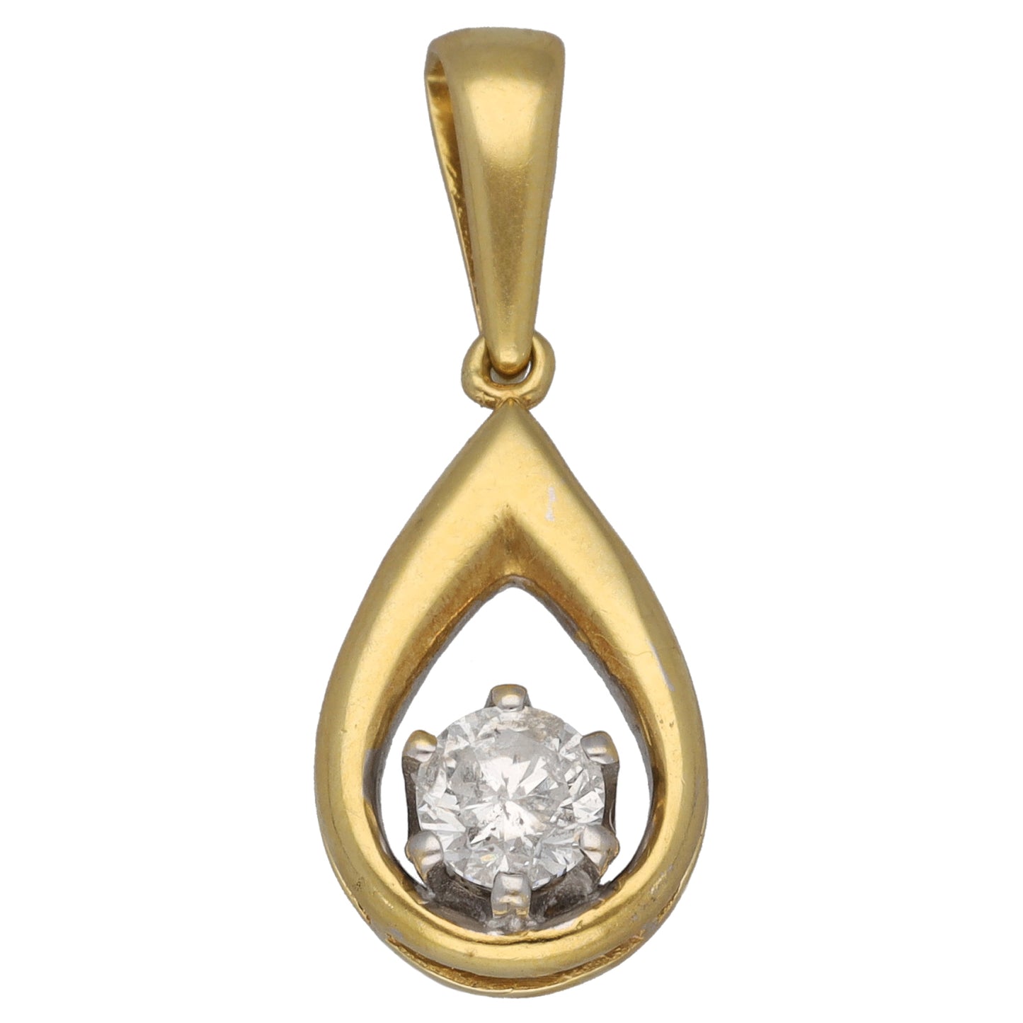 18ct Gold 0.40ct Diamond Solitaire Pendant