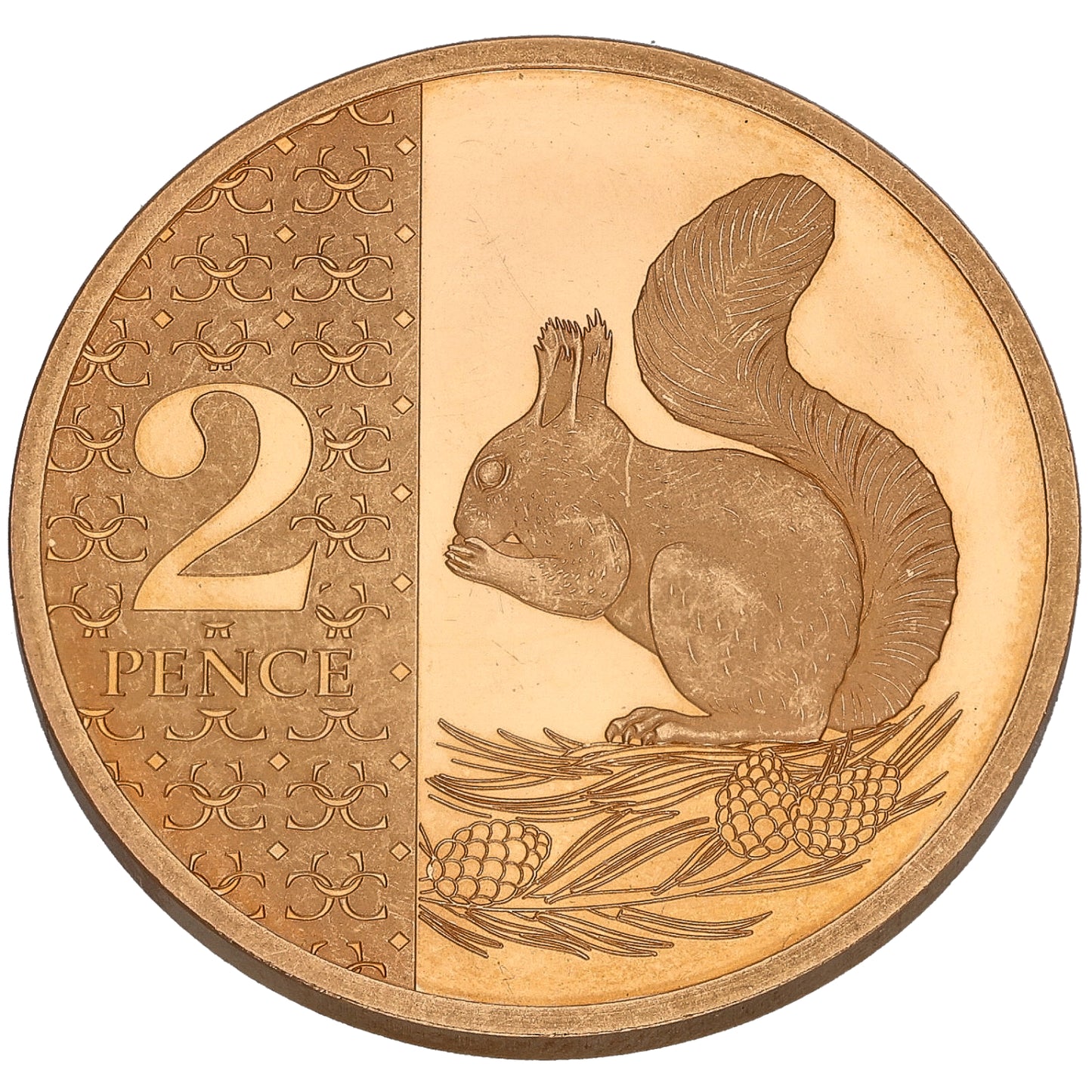 22ct Gold King Charles III Red Squirrel 2 Pence Coin 2024