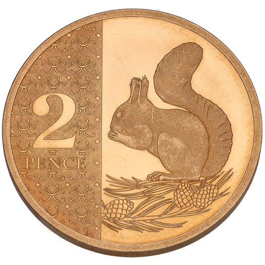 22ct Gold King Charles III Red Squirrel 2 Pence Coin 2024