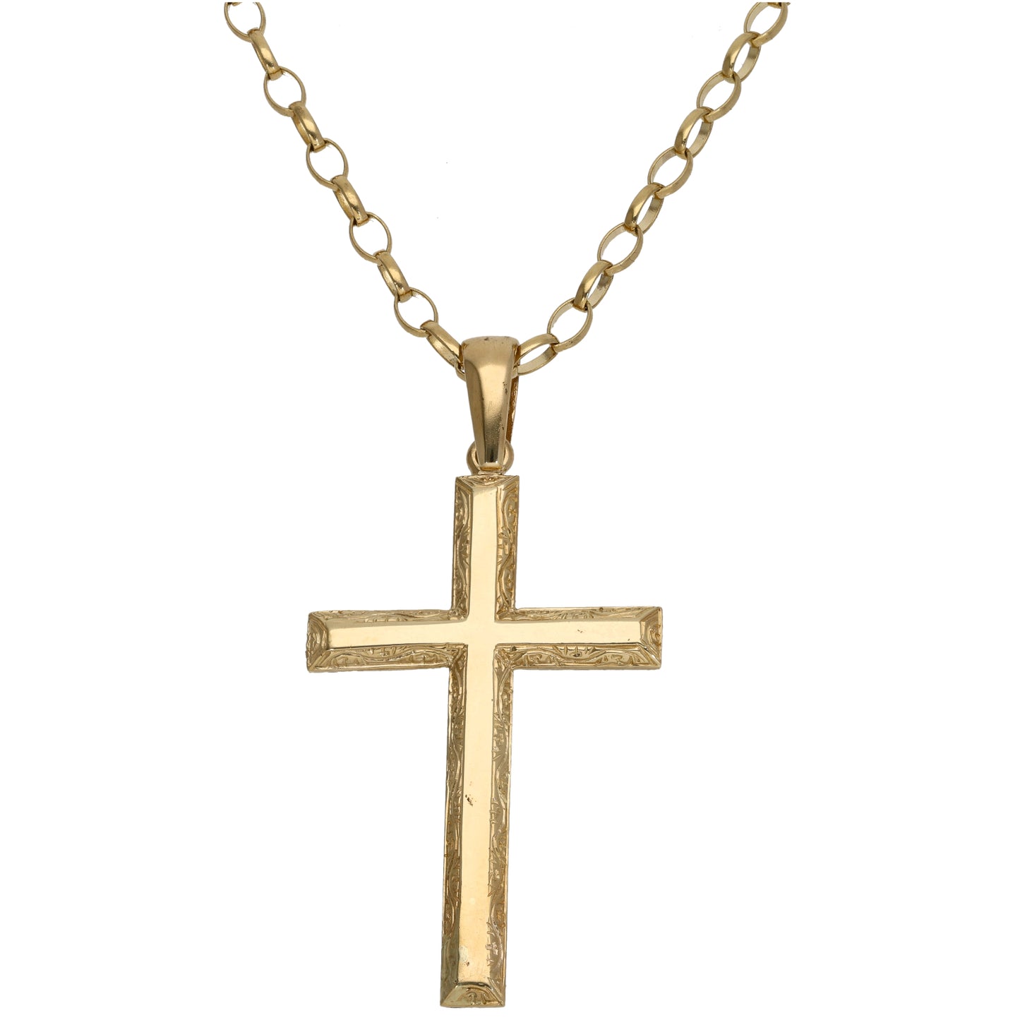 9ct Gold Cross Pendant With Chain