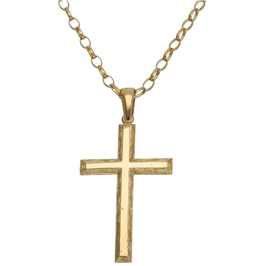 9ct Gold Cross Pendant With Chain