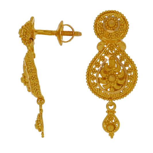 22ct Gold Earrings & Necklace Set
