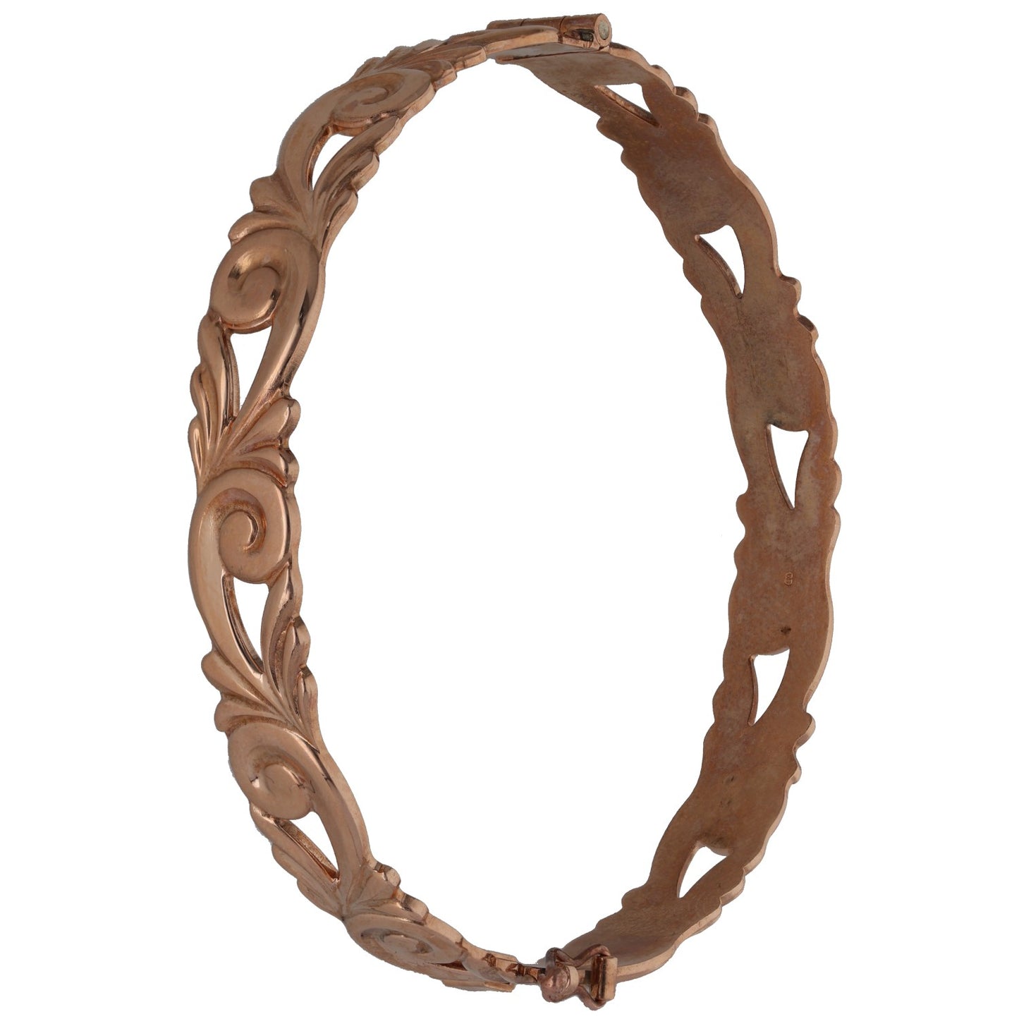 9ct Rose Gold Hinged/Clasp Bangle