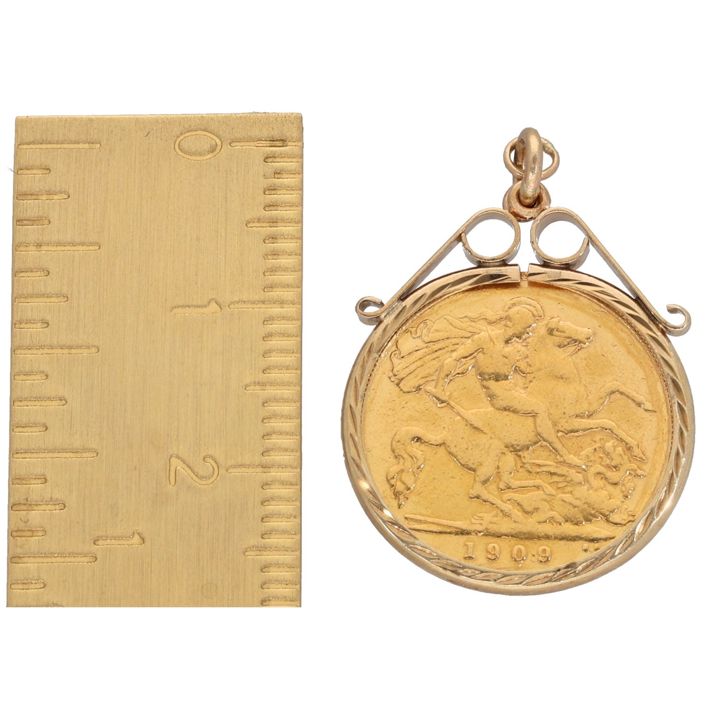 9ct Gold Half Sovereign Coin Pendant