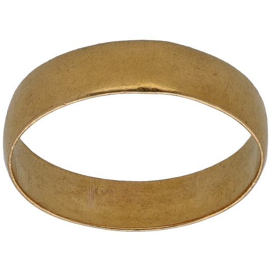 22ct Gold Plain Wedding Ring Size R