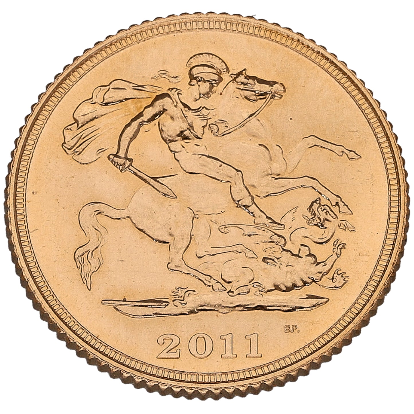 22ct Gold Queen Elizabeth II Half Sovereign Coin 2011