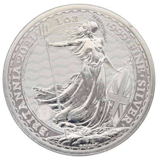 Fine Silver Queen Elizabeth II 1 OZ Britannia Coin 2021
