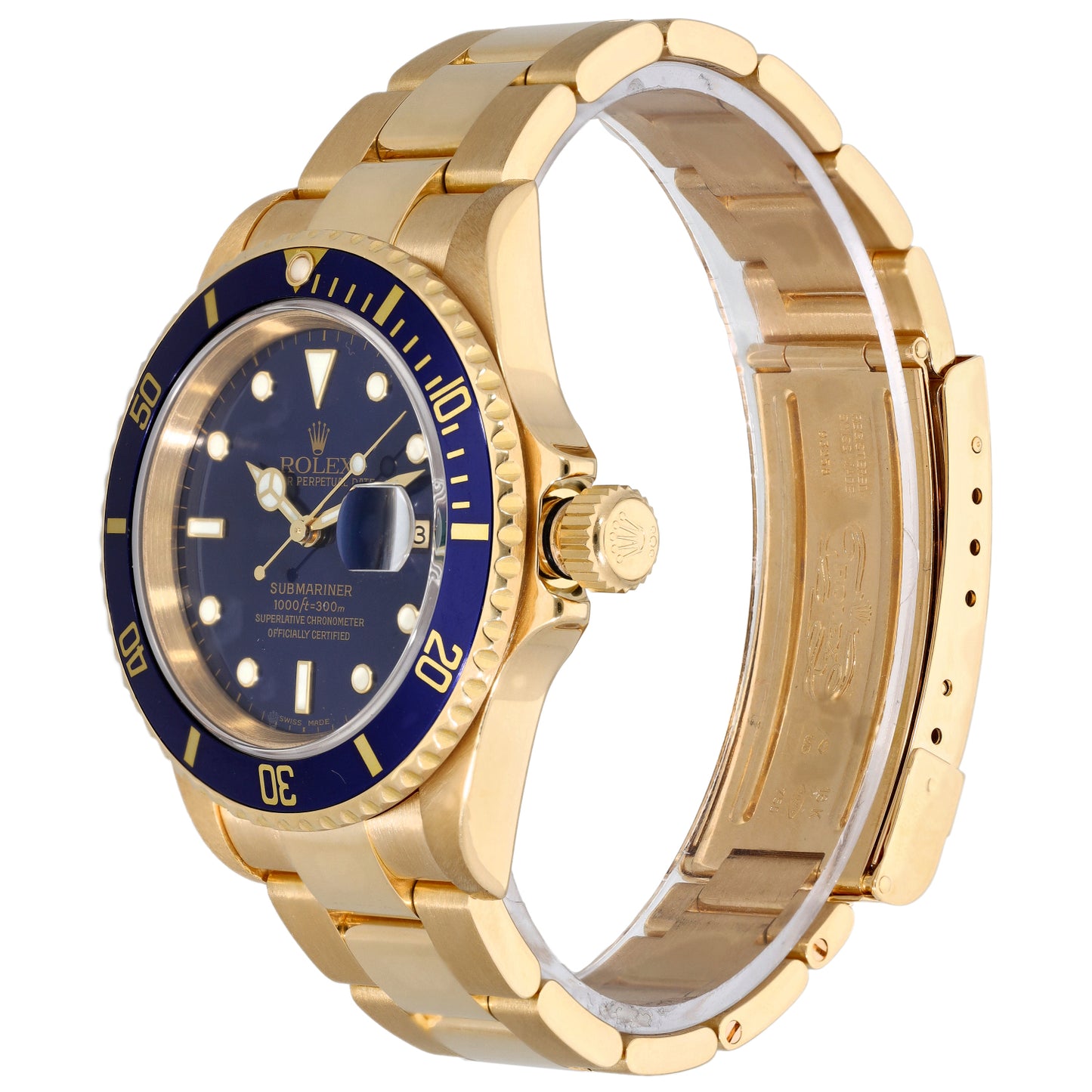 Rolex Submariner 16618 40mm Gold Watch