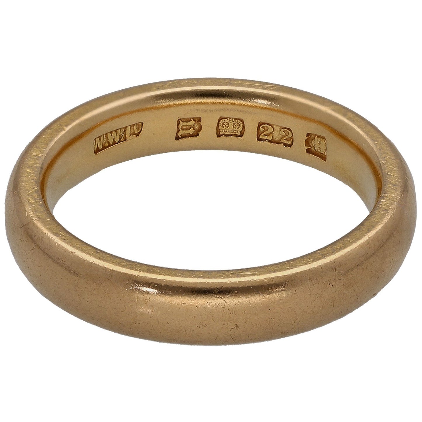 22ct Gold Plain Wedding Ring Size L