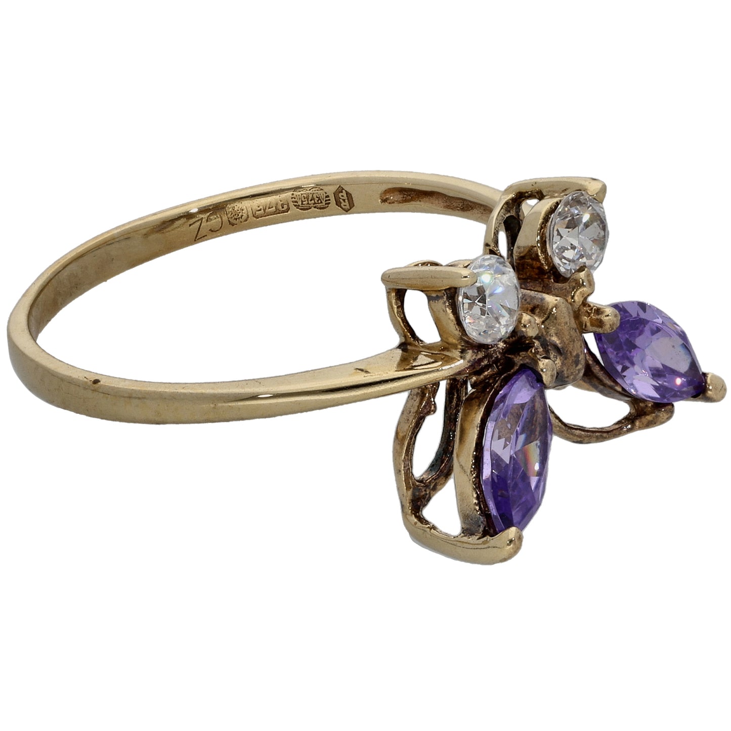 9ct Gold Imitation Dress/Cocktail Ring Size N