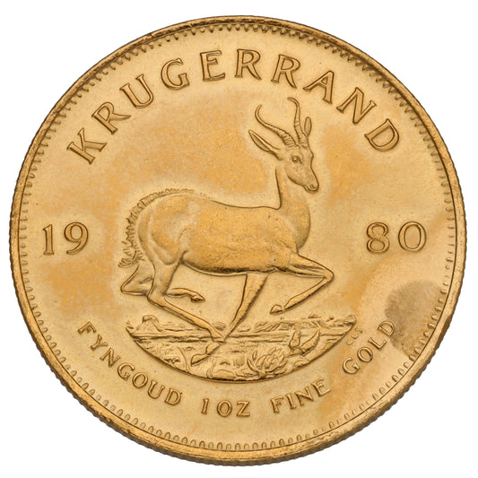 22ct Gold 1 OZ Krugerrand Coin 1980