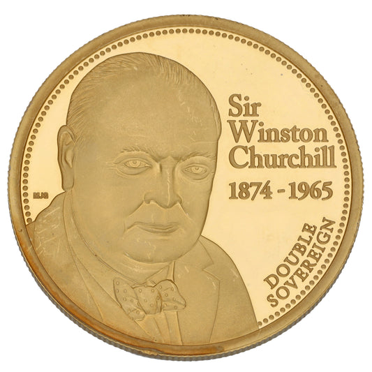 22ct Gold Sir Winston Churchill Double Sovereign Coin 2024
