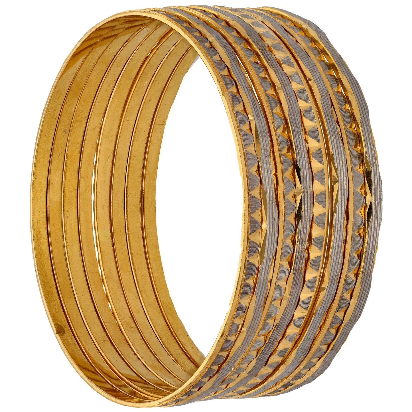 22ct Bicolour Gold Set of Bangles