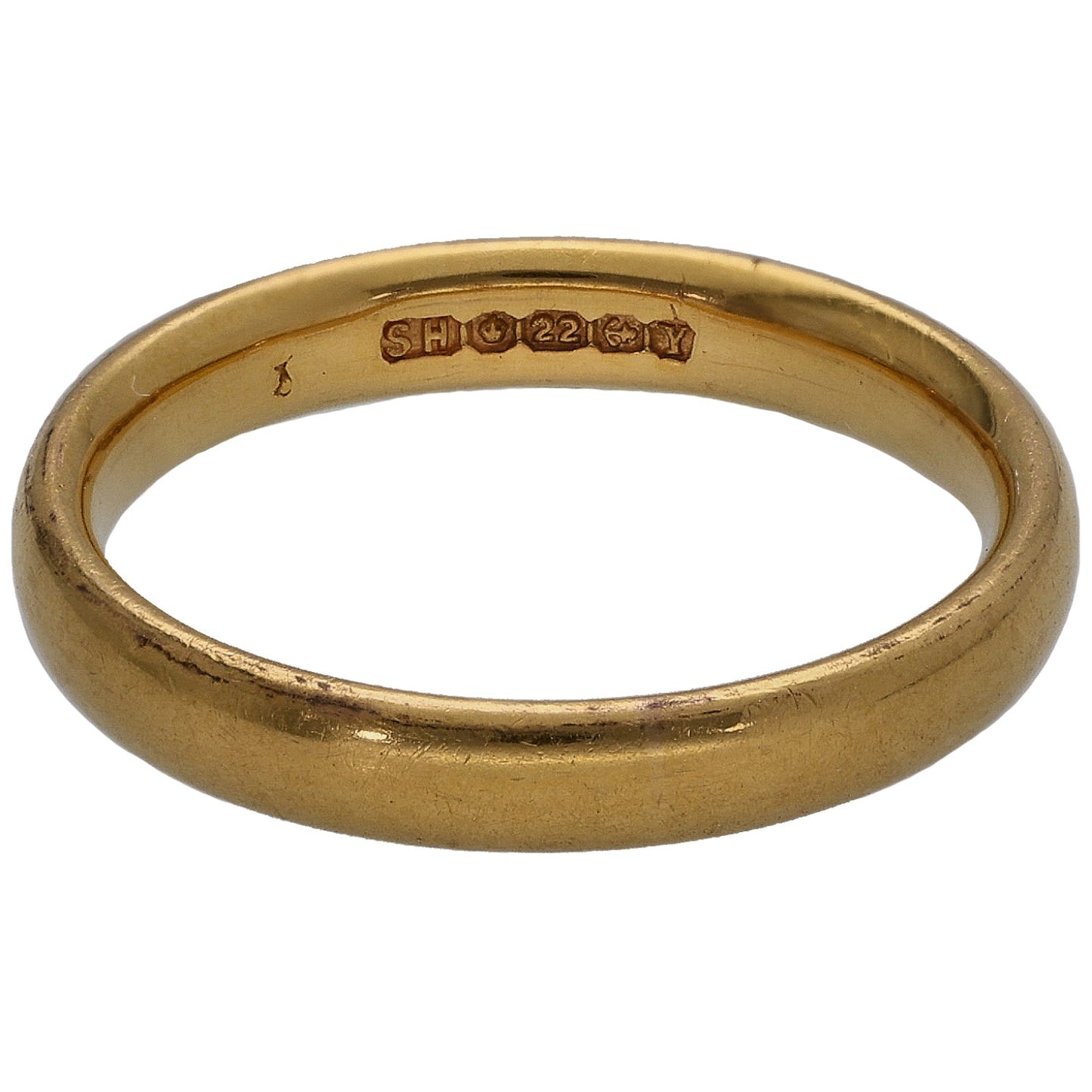22ct Gold Plain Wedding Ring Size K