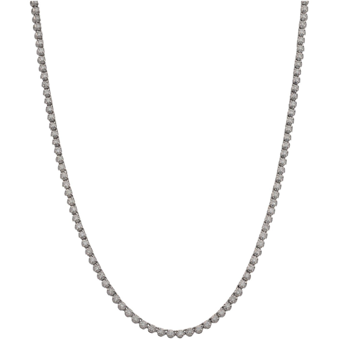 9ct White Gold 3.30ct Diamond Fancy Necklace 20"