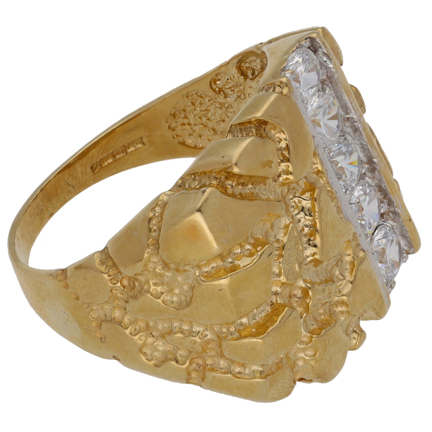 9ct Gold Cubic Zirconia Alternative Ring Size V