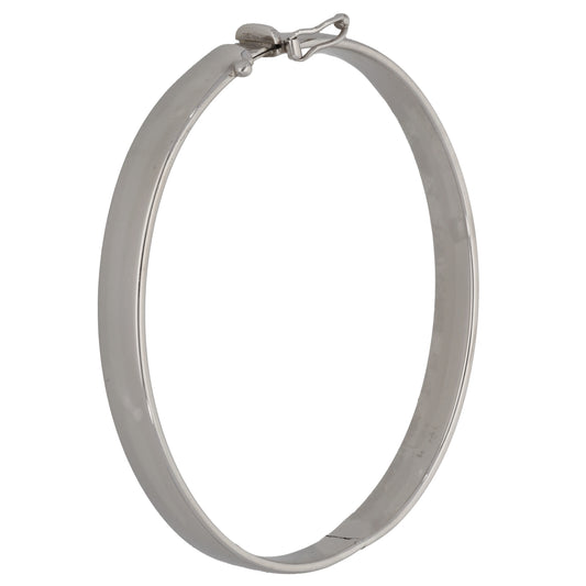 9ct White Gold Hinged/Clasp Bangle