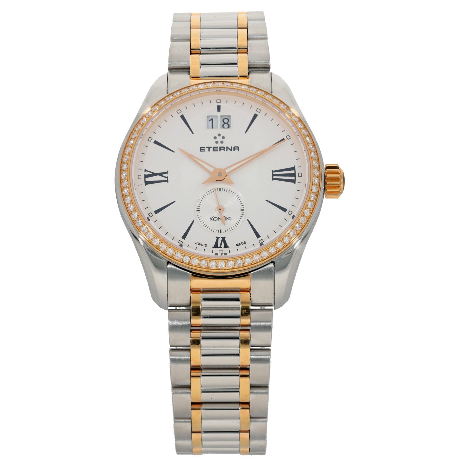 Eterna Knotiki 1270.55, Bi-Colour, White Dial, Front Image