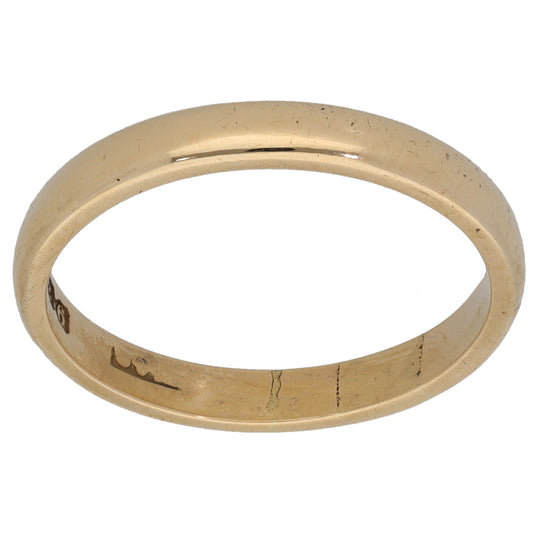 9ct Gold Plain Wedding Ring Size N