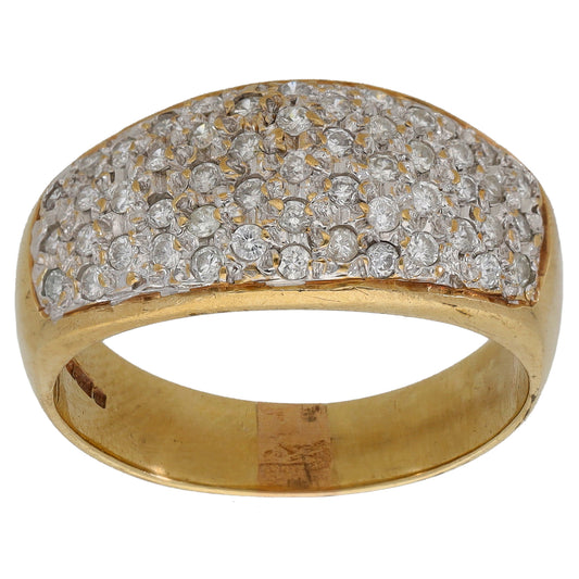 9ct Gold 0.51ct Diamond Dress/Cocktail Ring Size S