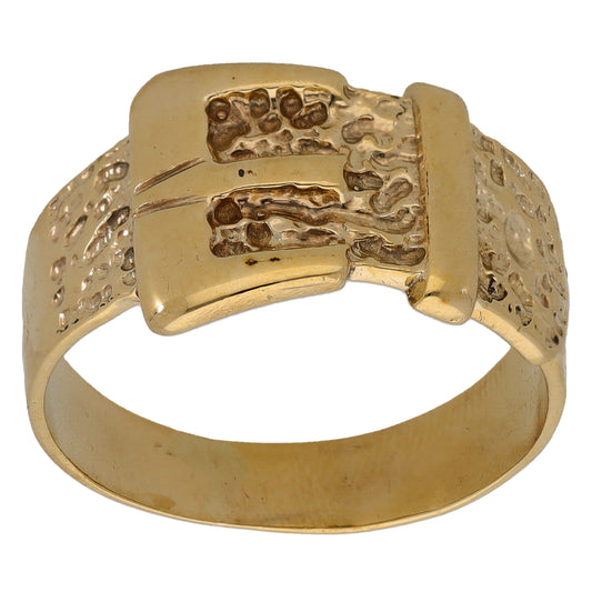 9ct Gold Buckle Ring Size W